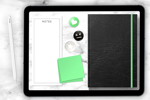 Digital Planner: Blank Monthly Mint in Stationery Templates - product preview 1