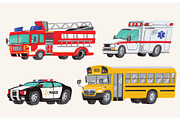 Set Of Toy Social Vehicles