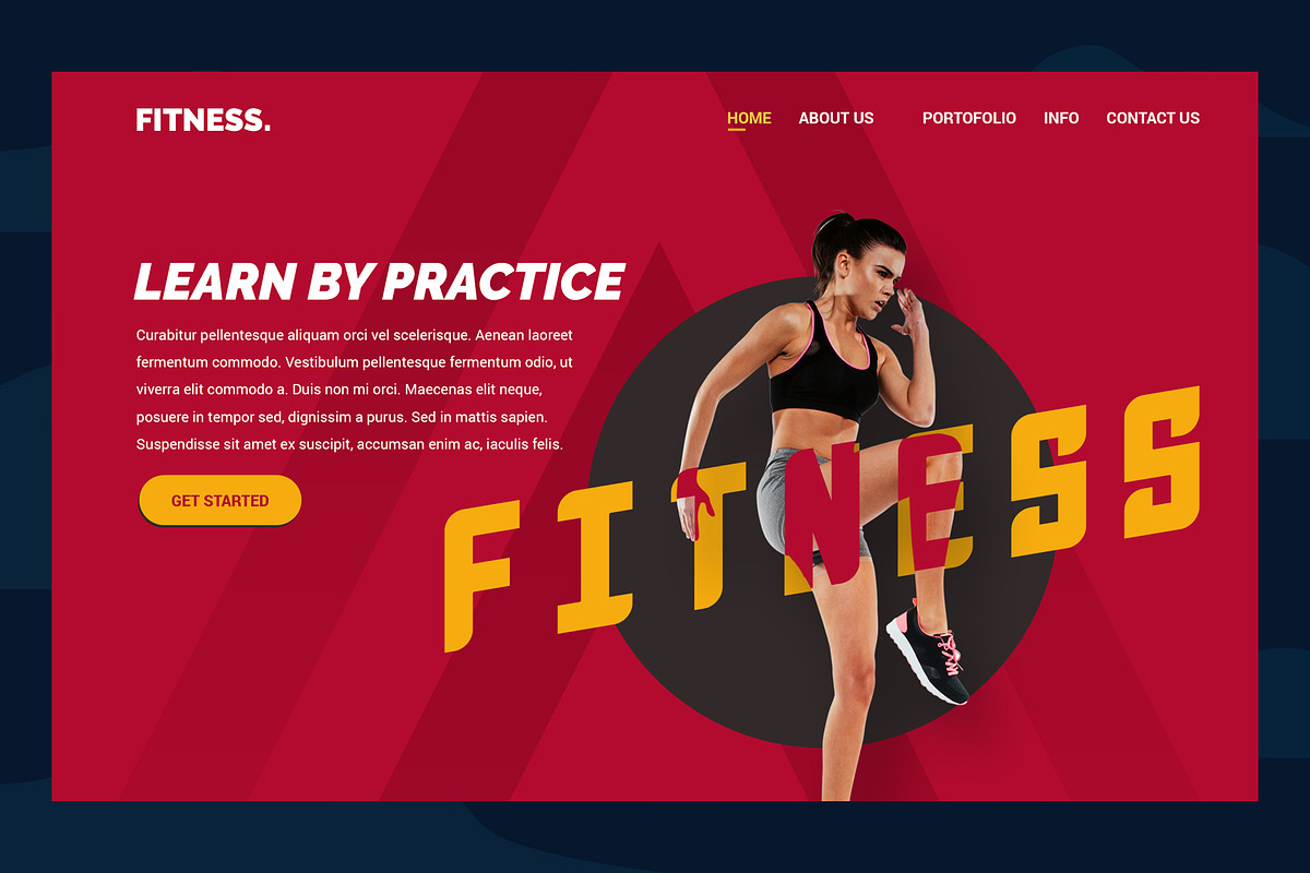 Fitness Practice Header Website in Web Elements - product preview 8