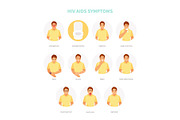 HIV AIDS symptoms vector