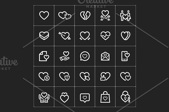 Heart & Love Mini Icon in Heart Icons - product preview 2