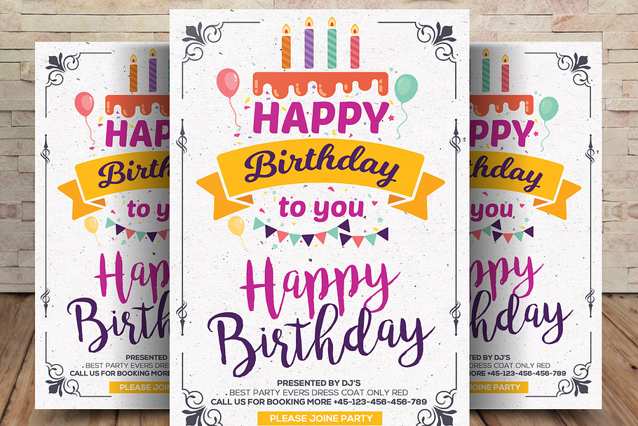 Birthday Party Invitation Flyer in Flyer Templates - product preview 8