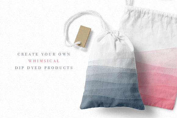 Watercolor Dip Dye Backgrounds in Textures - product preview 1