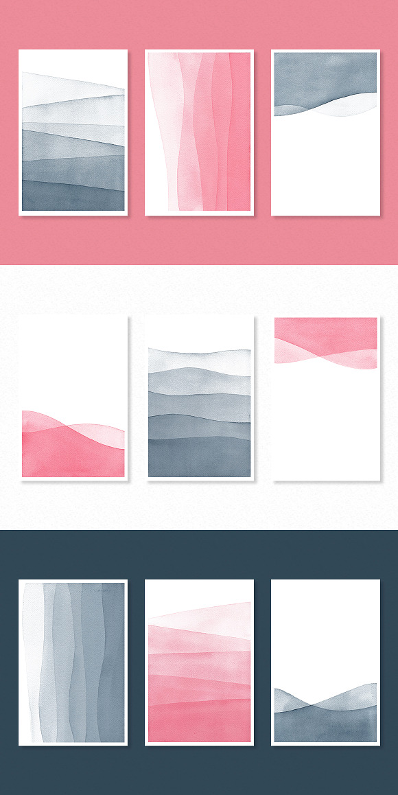 Watercolor Dip Dye Backgrounds in Textures - product preview 4