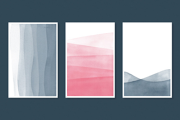 Watercolor Dip Dye Backgrounds in Textures - product preview 6