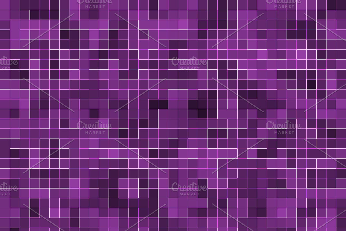 Bright purple square mosaic for in Illustrations - product preview 8