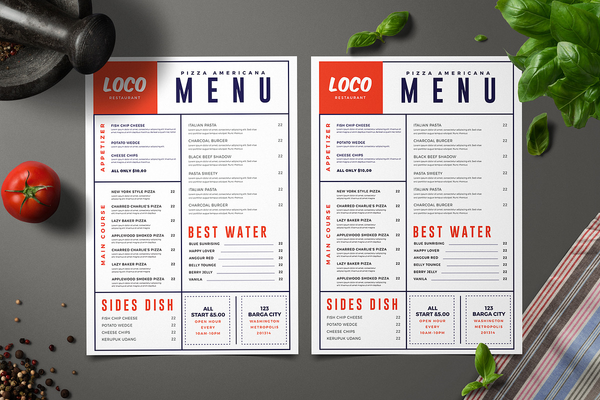 Simple Food Menu  in Flyer Templates - product preview 8