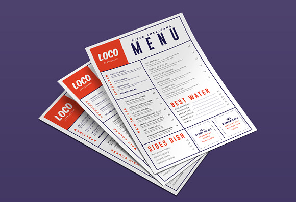 Simple Food Menu  in Flyer Templates - product preview 1