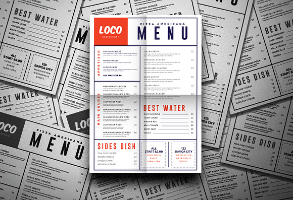 Simple Food Menu  in Flyer Templates - product preview 2