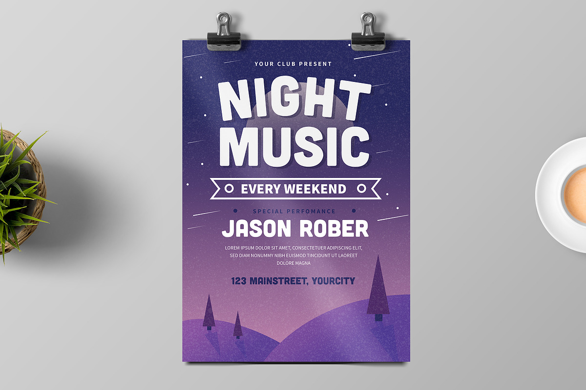 Night Music Flyer in Flyer Templates - product preview 8