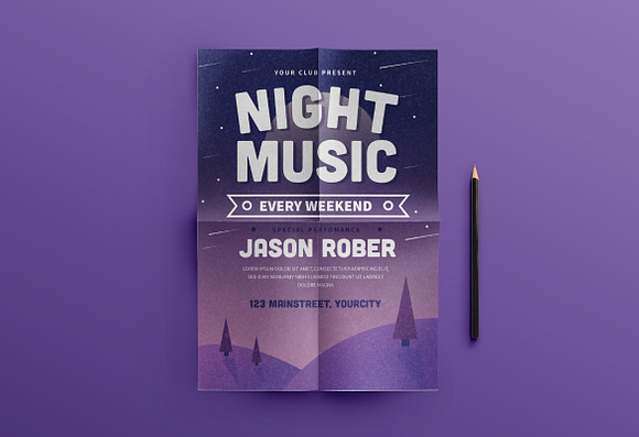 Night Music Flyer in Flyer Templates - product preview 1