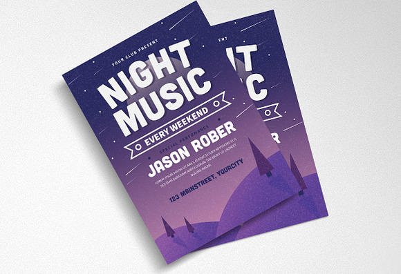 Night Music Flyer in Flyer Templates - product preview 2