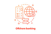 Offshore banking concept icon