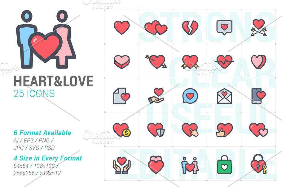 Heart & Love Full Color Icon
