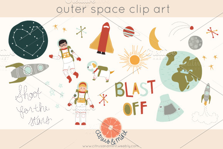 outer space clip art illustrations