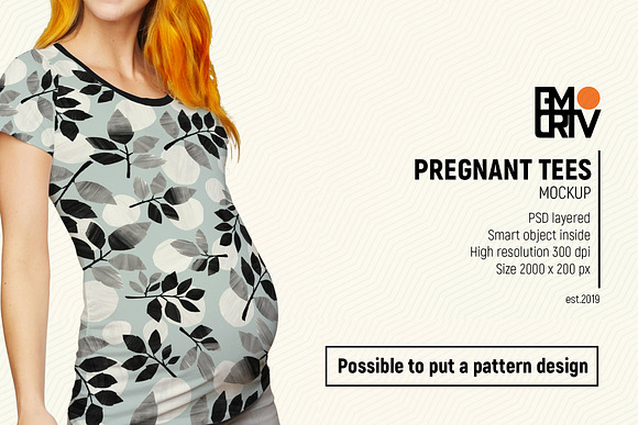 Pregnant Tees Mockup in Product Mockups - product preview 4
