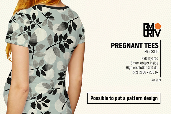 Pregnant Tees Mockup in Product Mockups - product preview 6