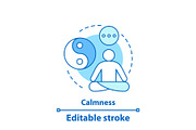 Calmness concept icon