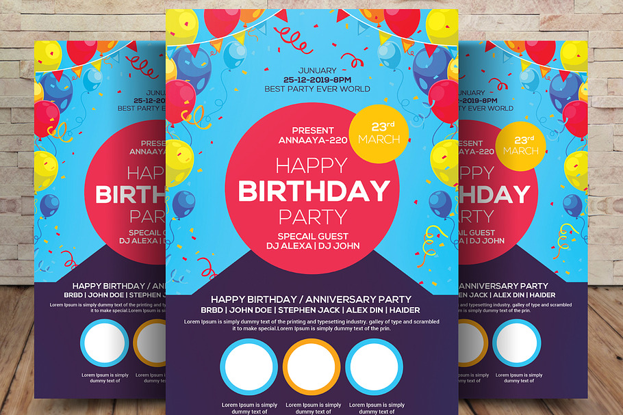 Birthday / Anniversary Party Flyer in Flyer Templates - product preview 8