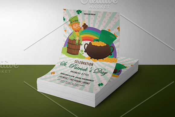 St. Patrick’s Day Party Flyer - V967 in Flyer Templates - product preview 2