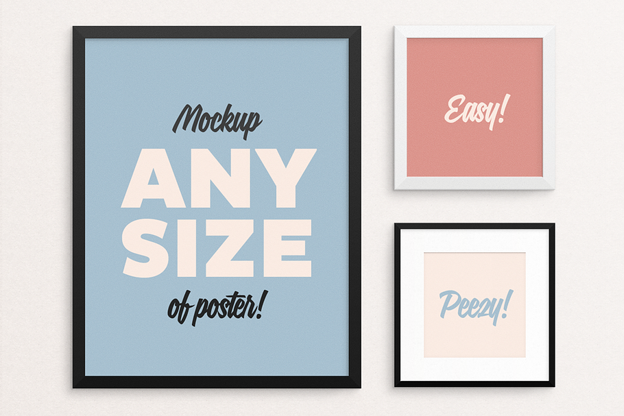 Poster Frame Mockup – fits ALL sizes in Print Mockups - product preview 8