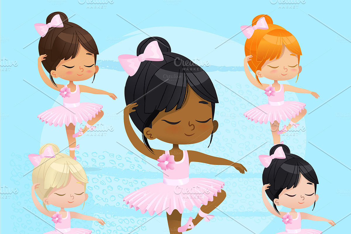 Ballerinas In Pink (PNG) in Illustrations - product preview 8
