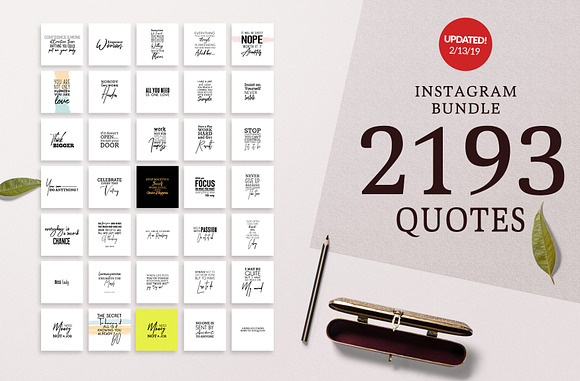 2193 Mega Bundle Instagram Quotes in Instagram Templates - product preview 22