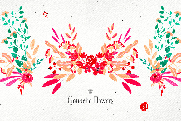 Gouache Flowers in Illustrations - product preview 2
