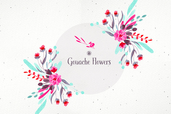 Gouache Flowers in Illustrations - product preview 3