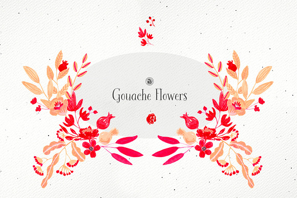 Gouache Flowers in Illustrations - product preview 4