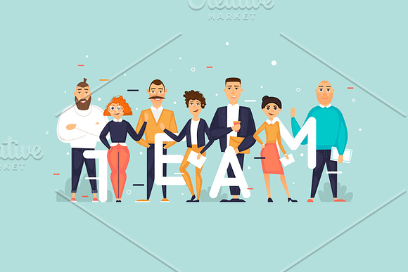 Business characters, team, about us. in Illustrations - product preview 1