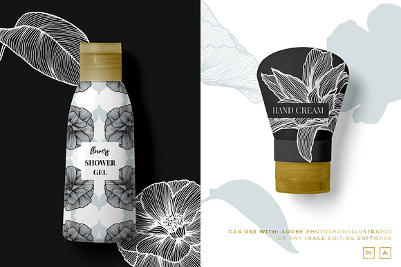 Lineart Floral Patterns & Elements in Patterns - product preview 1