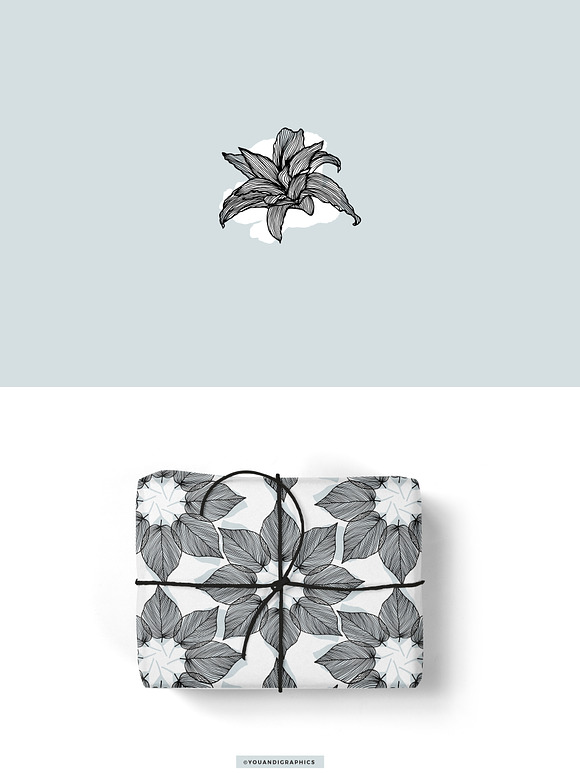 Lineart Floral Patterns & Elements in Patterns - product preview 4