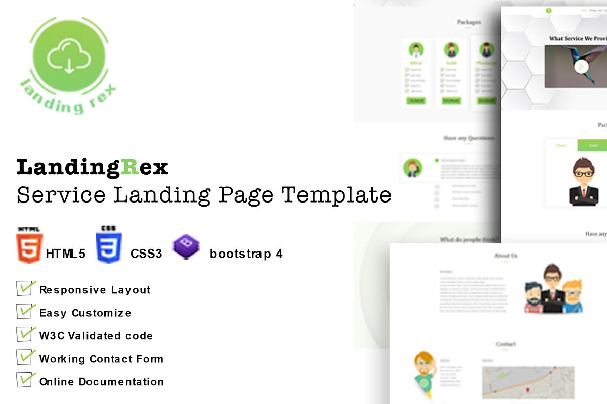 LandingRex Responsive Squeeze Page  in Bootstrap Themes - product preview 8