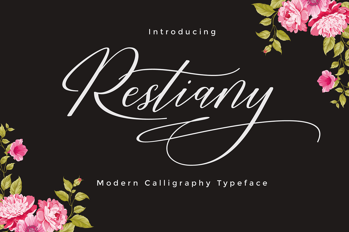 Restiany Script in Script Fonts - product preview 8