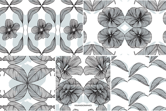 Lineart Floral Patterns & Elements in Patterns - product preview 15