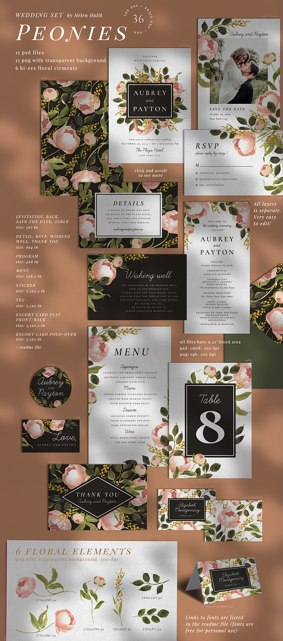 10 IN 1! Wedding invitations bundle in Wedding Templates - product preview 1