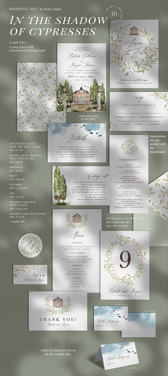 10 IN 1! Wedding invitations bundle in Wedding Templates - product preview 4