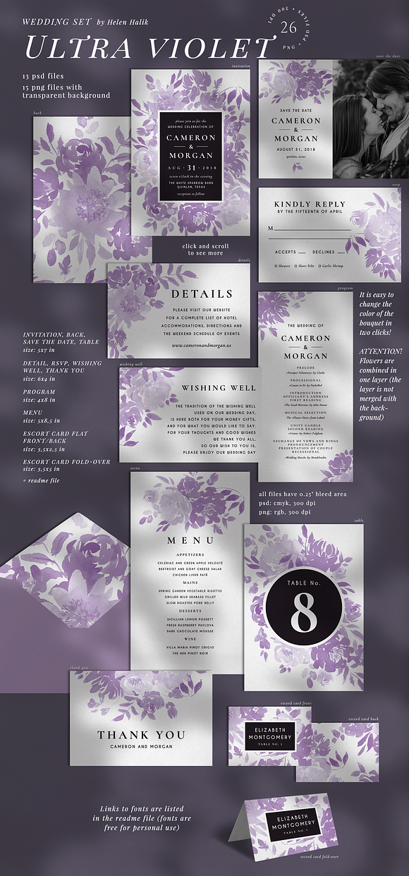 10 IN 1! Wedding invitations bundle in Wedding Templates - product preview 8