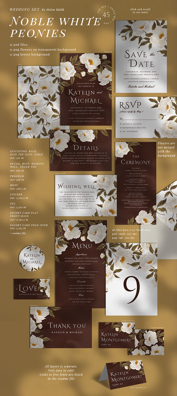 10 IN 1! Wedding invitations bundle in Wedding Templates - product preview 10