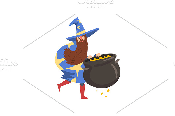 Male Sorcerer with Cauldron of