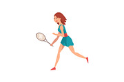 Young Female Tennis Player with