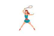 Young Female Tennis Player with