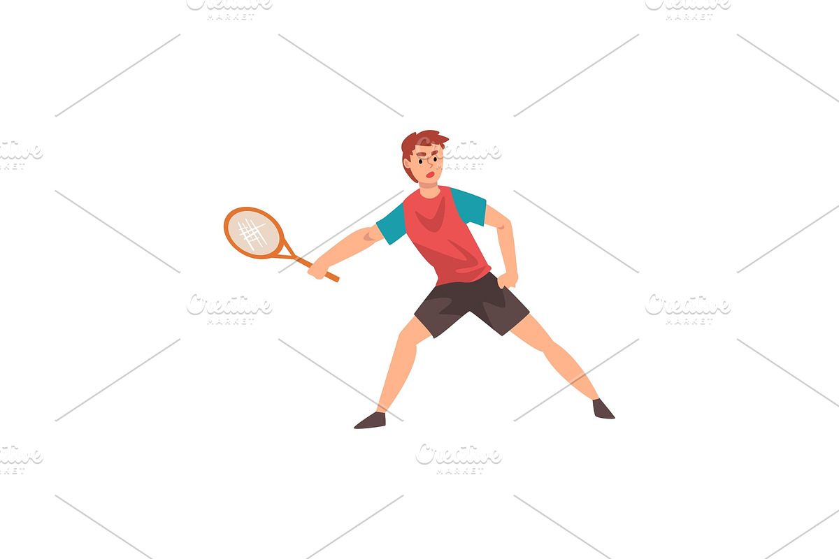 Male Tennis Player, Professional in Illustrations - product preview 8