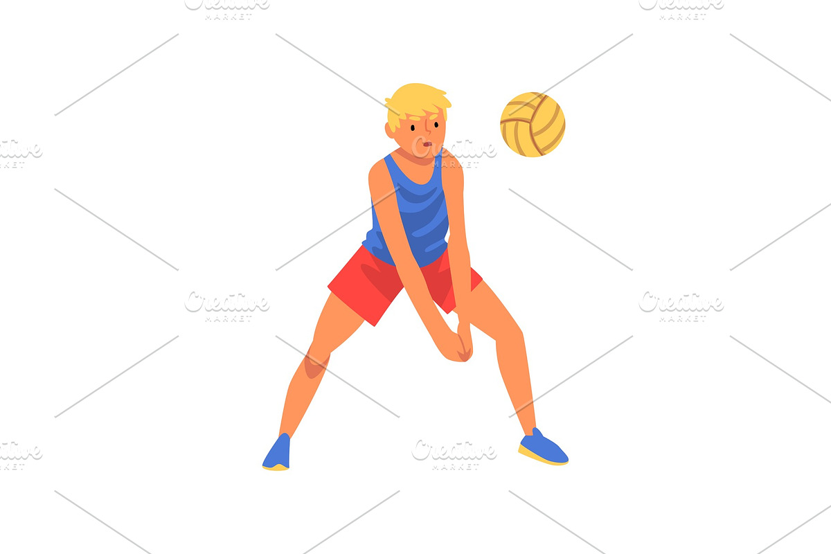 Man Playing with Ball Wearing in Illustrations - product preview 8