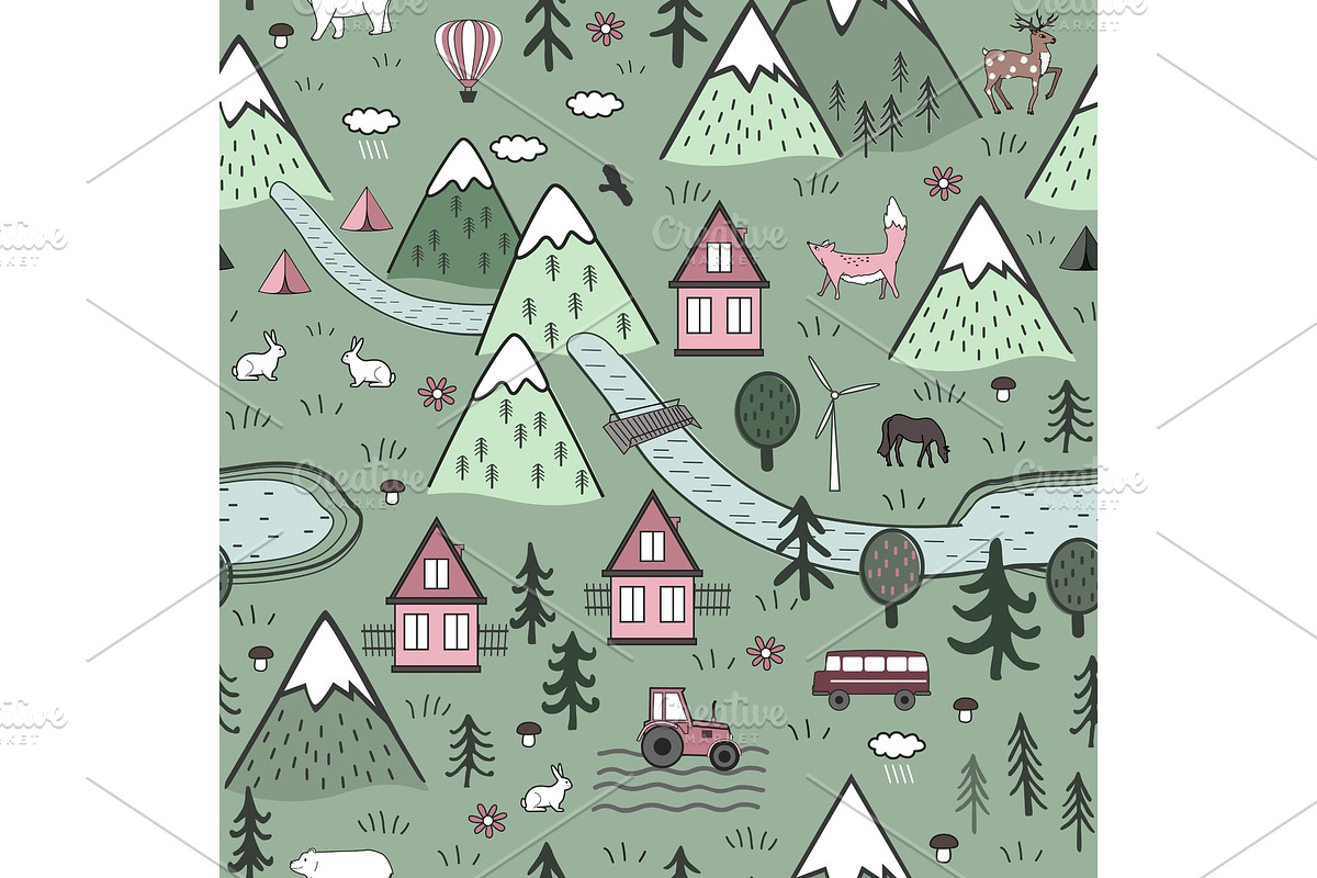 Cute Hand Drawn Scandinavian Vector in Illustrations - product preview 8