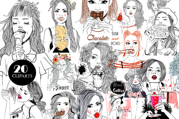 Yummy Girls in Illustrations - product preview 1