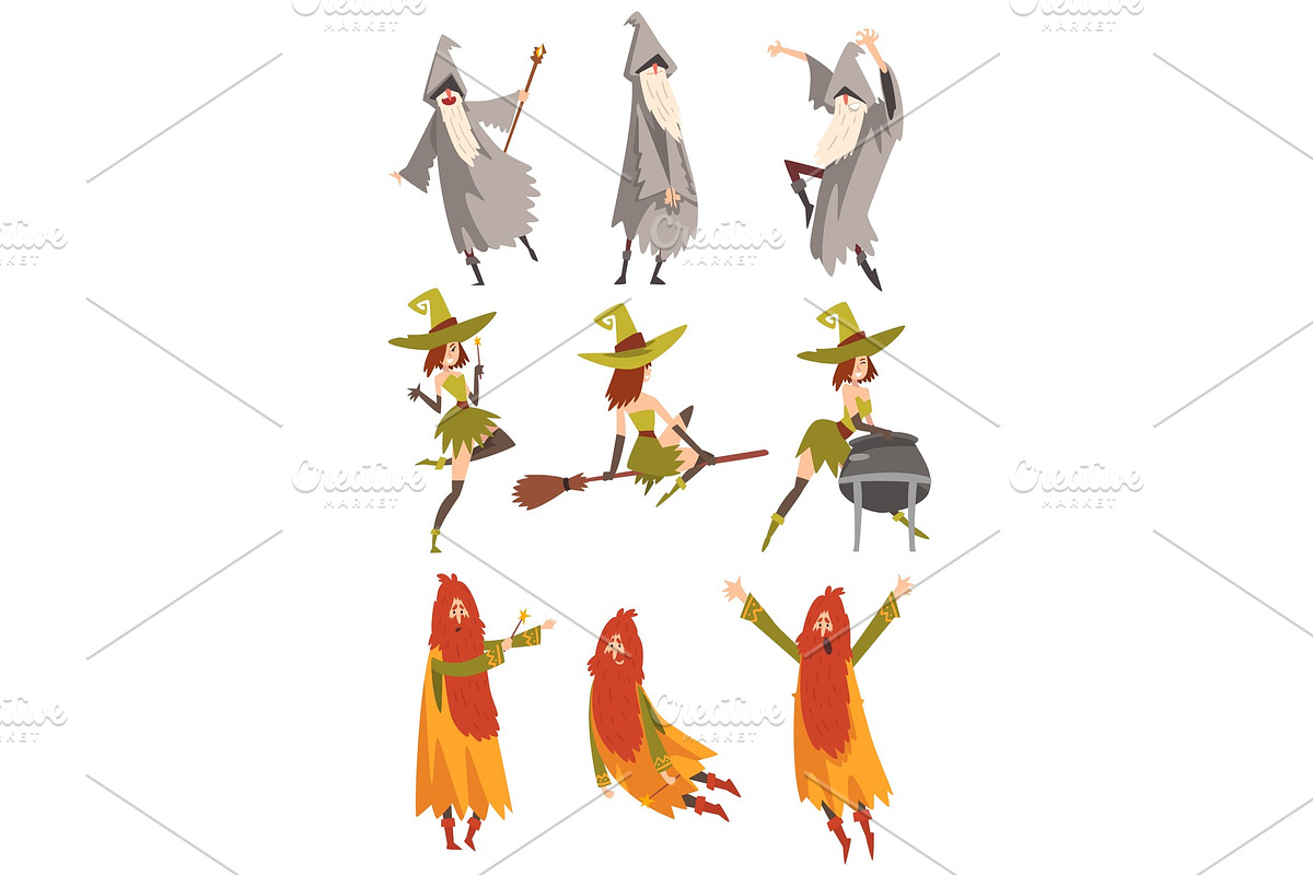 Sorcerers Practicing Wizardry Set in Illustrations - product preview 8