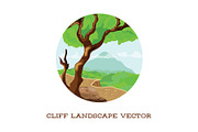 Cliff Landscape Vector