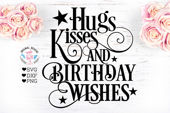 Hugs Kisses and Birthday Wishes in Illustrations - product preview 1